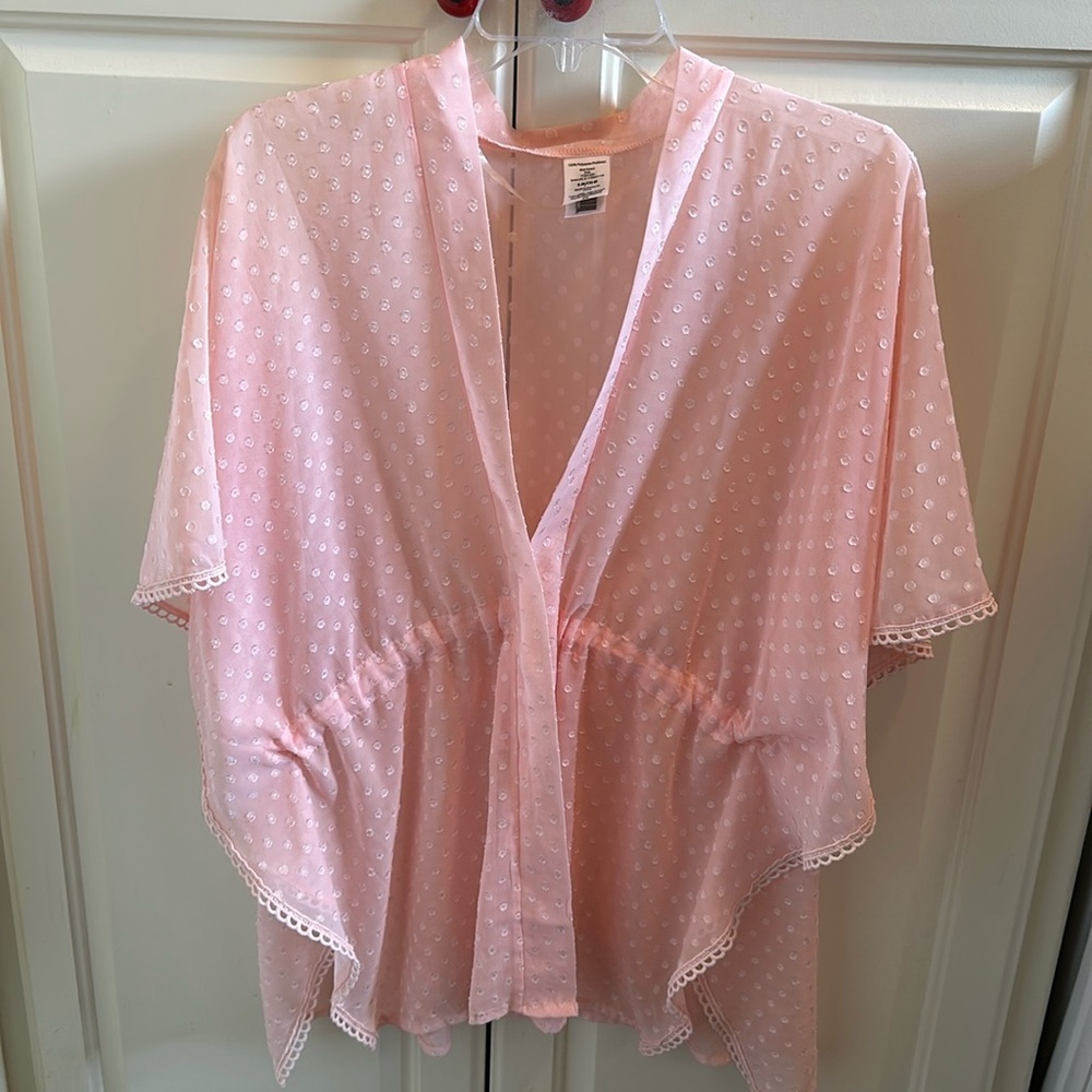 Pretty light peach kimono coverup - Picture 2 of 4